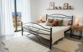 Легло Ramon-150x200-Black-Με ποδαρικό