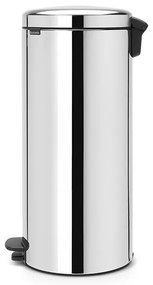 Кош за боклук с педал Brabantia NewIcon 649064, 30 л, Плавно затваряне, Противоплъзгаща основа, Метална вътрешна кофа, Инокс