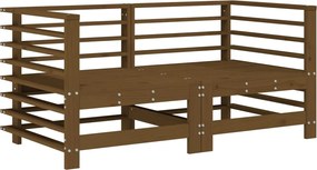 825635 vidaXL Градински ъглови дивани, 2 бр, меденокафяви, бор масив