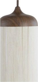 Тъмнокафяво висящо осветително тяло с текстилен абажур ø 16 cm Dania – Light &amp; Living