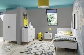 Нощно шкафче Kubi - бяло