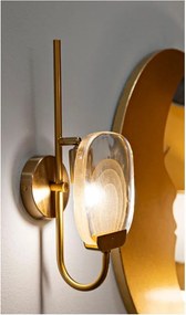 Стъклена стенна лампа в златист цвят Softy – Mauro Ferretti