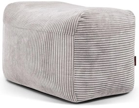 Светлосив пуф от рипсено кадифе Plus 70 Lounge – SLOWDOWN