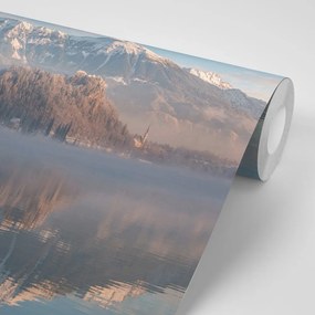 Фототапет – Църква край езерото Блед в Словения