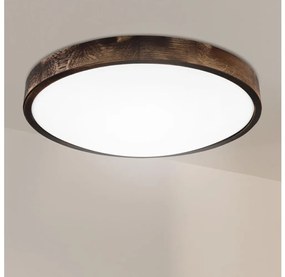 Brilagi - LED таванно осветително тяло CARVALHO SLIM SMOKEY LED/36W/230V дъб, диаметър 47,5 см