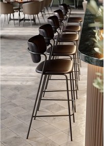 Черен бар стол от изкуствена кожа, височина 107 cm Zed - DAN-FORM Denmark