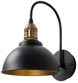 Черна стенна лампа ø 21 cm Varzan – Opviq lights