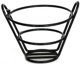 Horecano - Метална кошничка за сервиране конус черна 11x13см B2177B (181002-3)