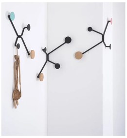 Черна ъглова стенна закачалка Hook - Gazzda