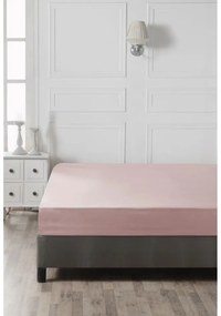 Розов чаршаф от еластичен памук 160x200 cm - Mijolnir
