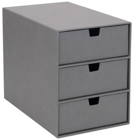 Сива кутия за чекмеджета с 3 отделения Ingrid - Bigso Box of Sweden