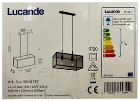 Lucande - Пендел BEYZA 2xE27/15W/230