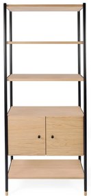 Черна етажерка в дъб 90x180 cm Jungend - Woodman