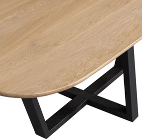 Трапезна маса с дъбова дървена плоскост 100x220 cm Tablo – WOOOD