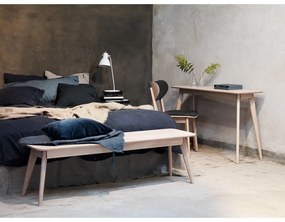 Светлокафяв дъбов трапезен стол с тъмносива седалка Cato - Rowico