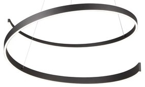 Черно LED висящо осветително тяло с гласово управление/ управление чрез мобилно приложение с метален абажур ø 75 cm Cinardi – CINQUE