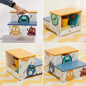 GINGER HOME Дървено столче 2в1 MONSTER