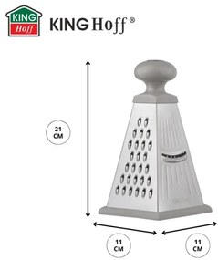 Ренде за зеленчуци Kinghoff KH 1988, 4 повърхности, Силиконово дъно, Инокс