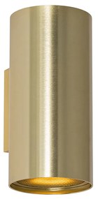 Дизайнерски стенен аплик златен кръгъл 2-светлина - Sab Honey