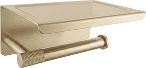 Държач за тоалетна хартия с етажерка 6613 Modern Gold Brush