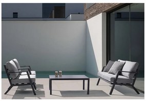 Сив алуминиев градински комплект от за отдих за 4 Harley – Bizzotto