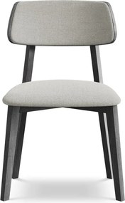 Светлосив трапезен стол от масивна дървесина Niu – Makamii