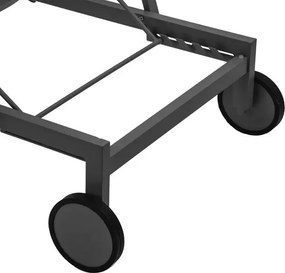 Алуминиев шезлонг с колелца Hesperide Ocala, Антрацит/Графит