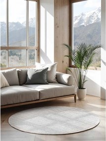 Светлосив двустранен ръчно изработен ютен кръгъл килим ø 200 cm Bouclé Jaipur – Hanse Home