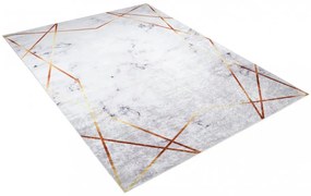 Модерен сив килим с прост златен модел Ширина: 120 см | Дължина: 170 см