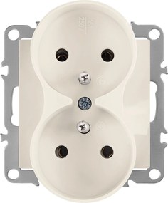 Двоен контакт със заземяване OSTE JNH002-G Beige