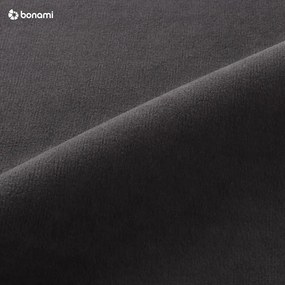 Тъмносив ъглов разтегателен диван от кадифе (десен ъгъл) Sweet Harmony - Miuform