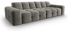 Сив кадифен диван 255 cm Kendal - Micadoni Home