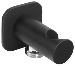 Матово черна месингова част за свързване към душ – Sapho