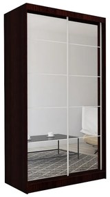 Шкаф с плъзгащи врати и огледало MARISA, венге, 150x216x61