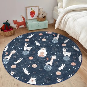 Тъмносин детски килим ø 120 cm Comfort - Mila Home