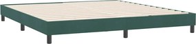 4101370 vidaXL Рамка за легло без матрак Тъмнозелено 180x210 cm Кадифе