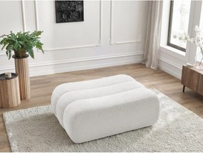 Бяла табуретка от прежда с примки от букле Azra – Bobochic Paris