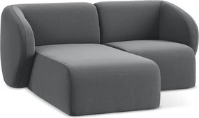 Сив кадифен ъглов диван (ляв ъгъл) Lani – Makamii