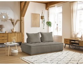 Кафяво-сив диван от прежда с примки от букле 175 cm Elisa – Bobochic Paris