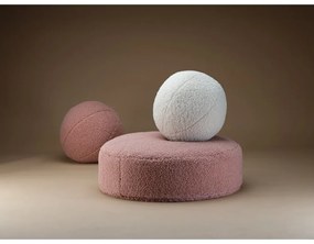 Розов детски пуф от букле Round – Wigiwama