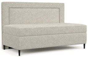 Сиво-бежово тапицирано единично легло 100x200 cm Alba – Maison de Rêve