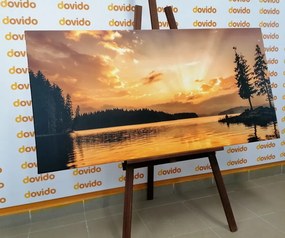 Картина на платно – Отражение на планинско езеро