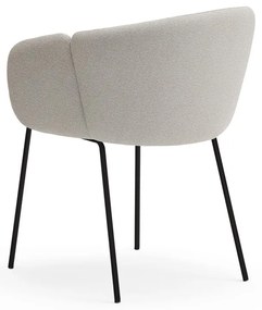 Светлосив тапициран трапезен стол Add – Teulat