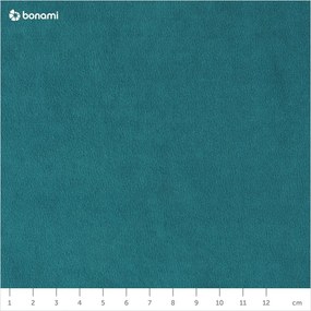 Ъглов разтегателен диван от тюркоазено кадифе (десен ъгъл) Sweet Harmony - Miuform