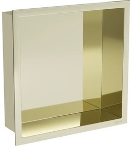 Mexen X-Wall-R стенна полка с ръб 30 x 30 см, златна - 1950303010