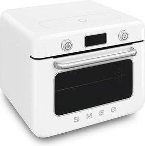 Мини фурна с комбинирана пара Smeg COF01WHEU, 1800 W, 10 функции, LCD дисплей, 40-230C, Бяла