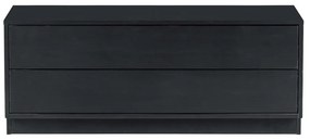 Черна модулна телевизионна масичка от борова дървесина 100x40 cm Finca - WOOOD