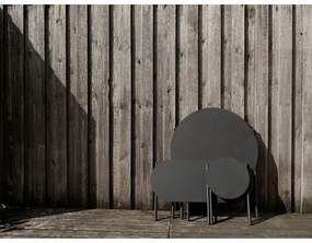 Черна метална кръгла трапезна маса ø 70 cm Disc – Zone