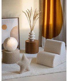 Светлокафява детска възглавница за диван от букле Star – Wigiwama