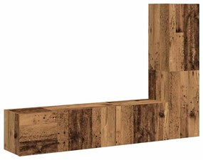 3328961 vidaXL Комплект ТВ шкафове за стенен монтаж 3 части, инженерно дърво